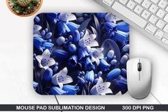3D Flowers Mouse Pad Sublimation, Flowers Mouse Pad PNG Product Image 1