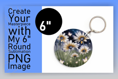 Dynamic Round Design for Keychains , Flowers Product Image 1