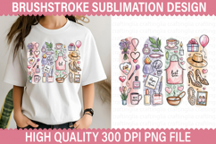 Mother&#039;s Day Brushstroke Sublimation Design -Brushstroke PNG Product Image 1