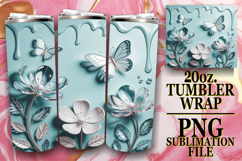 RADIANT EVENINGS 20oz TUMBLER WRAP, 3D Flowers Product Image 1
