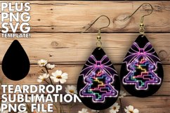 VIBRANT Teardrop EARRINGS Gift Ideas, Neon Xmas Product Image 1