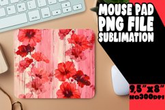 Chic Floral Stripe Mouse Pad - Fashionable Desk Essential Product Image 1