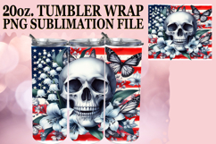 ENCHANTED EVENINGS 20oz TUMBLER WRAP, Skull USA Product Image 1