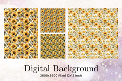 Flower Pattern Background Wallpaper Digital Paper_93 Product Image 1