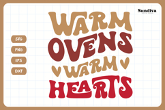 Funny Baking Saying SVG For Baker | Warm Ovens Warm Hearts Product Image 3