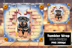 Customizable Sublimation Tumbler 20oz , Cute Dog Product Image 1