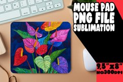 Vibrant Flower Mouse Pad Sublimation PNG Product Image 1
