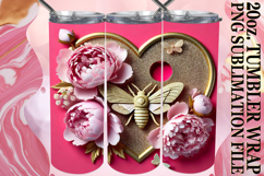 JOYFUL PRESENT 20oz TUMBLER WRAP, 3D Heart Product Image 1