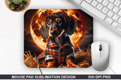 Halloween Dog Mouse Pad Sublimation, Halloween Mouse Pad PNG Product Image 1