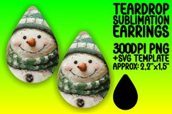 Playful Teardrop Design for Sublimation , Snowman Product Image 1