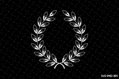 White laurel SVG | SVG Cut files | Cricut Product Image 1