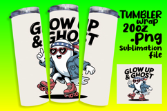 20oz Tumbler Design for Sublimation , Funny Ghost Product Image 1