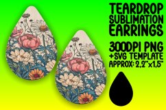 Classic Retro Floral Earring Design Assortment PNG Product Image 1