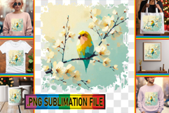 Playful TSHIRT Art Magic PNG, Birds Product Image 1