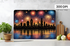 Happy New Year Cutting Board PNG Festive New Year's Eve 2026 Product Image 1