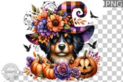 Halloween Dog Flowers Sublimation - Clipart PNG Design Product Image 1