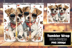 Mountain Trailblazer Pup Tumbler Wrap - Sublimation Product Image 1