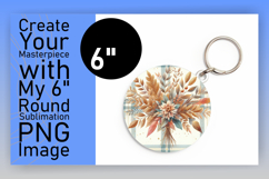 Whimsical Round Design for Car Coasters , Autumn Flower Product Image 1