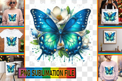 Vibrant TSHIRT Designs PNG, Butterfly Product Image 1