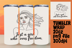 GREAT GIFT: 20oz Tumbler Design , Just A Girl Product Image 1