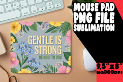 Joyful MOUSE PAD PNG Art, Flower Quote Product Image 1