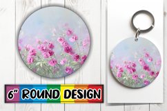 Enchanted Garden Sublimation Circle Design Floral Charm Product Image 1