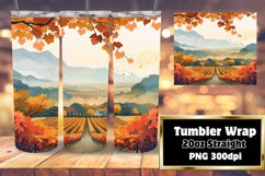 Fall Watercolor Tumbler | 20oz Sublimation Design Product Image 1