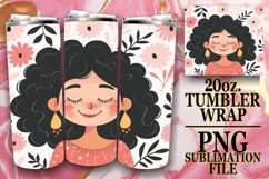 Beautiful Watercolor Portrait Tumbler Wrap 20oz Product Image 1