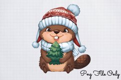 Woodland Christmas Watercolor Clipart PNG Product Image 1
