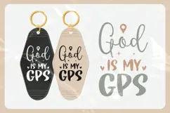 Christian Quote Motel Keychain SVG | God Is My GPS Product Image 3