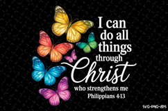 Christ who strengthens me SVG Design | Quotes | SVG Cut File Product Image 1