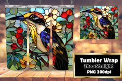 Stained Glass Birds Tumbler Wrap for Sublimation Product Image 1