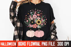 Breast Cancer Autumn Pumpkin Design Png Product Image 2