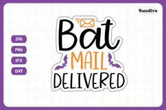 Halloween Small Business Packaging Sticker | Bat Mail Product Image 3