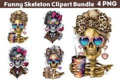 Funny Skeleton Messy CLIPART PNG Product Image 1