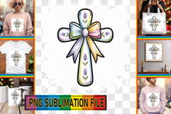 RADIANT PNG TSHIRT Designs, Cross and Bow Product Image 1