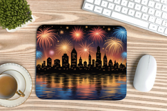 Happy New Year PNG Mouse Pad,Festive New Year's Eve 2026 PNG Product Image 1