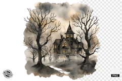 Watercolor Gothic Halloween Clipart Product Image 1
