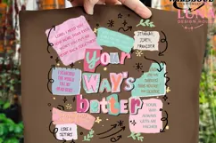 Christian Retro Png Jesus Way Your Way's Better Sublimation Product Image 2