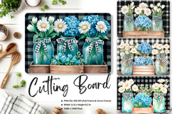 Mason Jars Flower Cutting Board Kitchen Chopping Board_93 Product Image 1