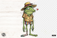 Whimsical Summer Frog Clipart Product Image 1