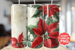 Christmas Flowers Tumbler | Christmas Tumbler Wrap Product Image 1
