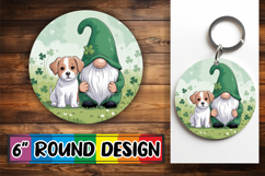 Cute Watercolor Spring Animals Round Design PNG Product Image 1