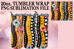 Fashionable 3D Leopard and Flower Tumbler Wrap Art Product Image 1