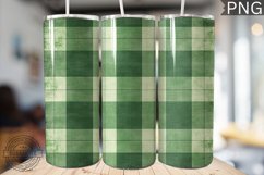 Green Plaid Tumbler Wrap - High Quality 300 Dpi Product Image 1