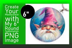 Whimsical Wonderland: Watercolor Gnome Circle Design Design Product Image 1
