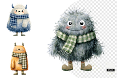 Cute Halloween Monsters Clipart Product Image 1