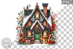Christmas House Sublimation - Clipart PNG Design Product Image 1