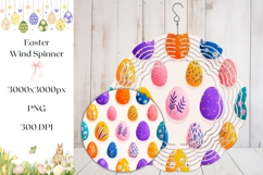 Colorful Easter Eggs Wind Spinner, Floral Wind Spinner Product Image 1