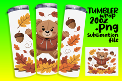 ELEGANT 20oz Tumbler Design for Personal Use , Cute Bear Product Image 1